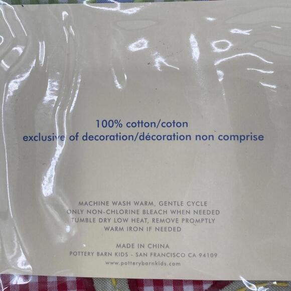 NEW Pottery Barn Kids Gingham Checked A B C D Placemats Wall Hangings NEW - Picture 5 of 6